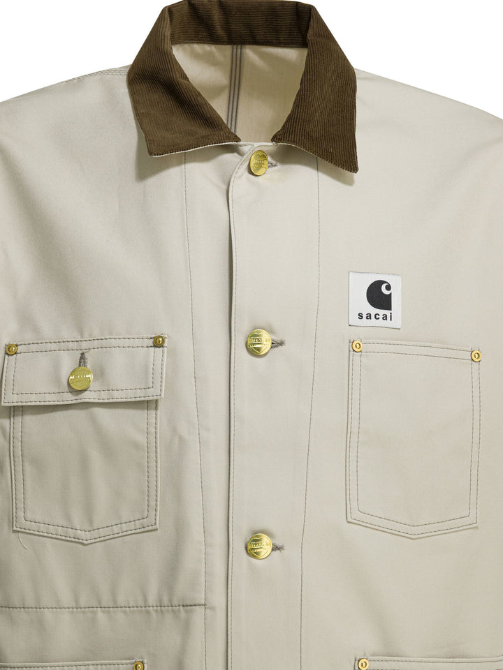 Sacai Carhartt Wip Duck Jackets and Coats - Bianco | ddfb5eb8c7f230e0a57f3ab667d37b5d49e97536