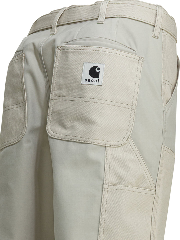 Sacai Carhartt Wip Duck Trousers - Bianco | eec8d676f7d21310ed6a601811eb2142f87c8e1d