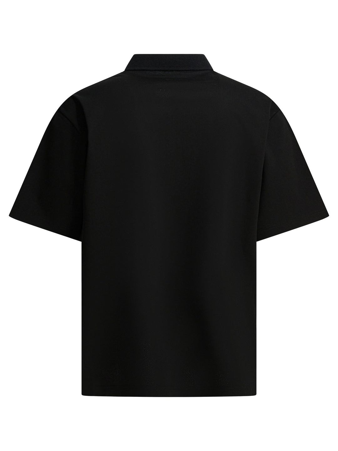 Sacai Short-Sleeved Polo Shirt With Zipper Polo shirts - Nero | c7794ecb1303198ba18f2cfe0b65587bc395c866