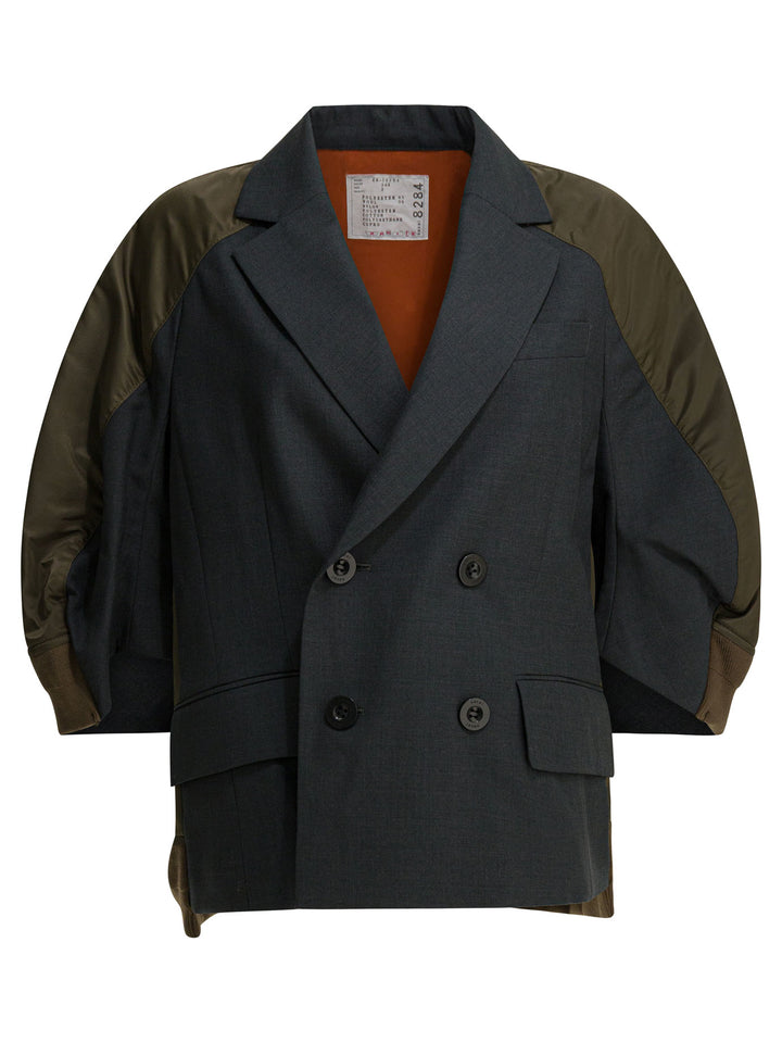 Sacai Sacai X Suiting Jackets and Coats - Grey | 93a44e3e3f0e90b8a8c46e04c7fec2ad393d59f8