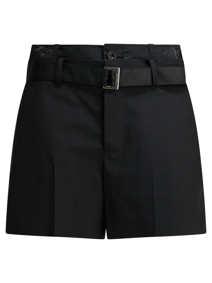 Sacai Sacai X Suiting Shorts - Nero | 139393c57b17afea6b7af524a6a005f3457ffc76