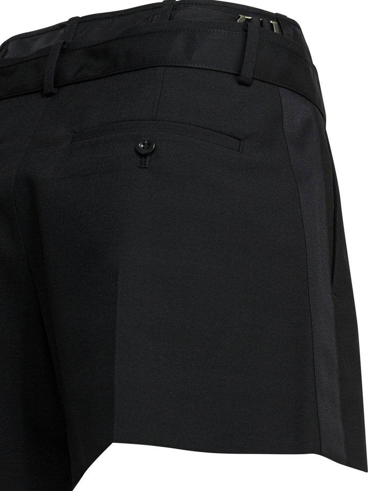 Sacai Sacai X Suiting Shorts - Nero | 9300bc60ff001159848e11145cf0496aad7e8e50