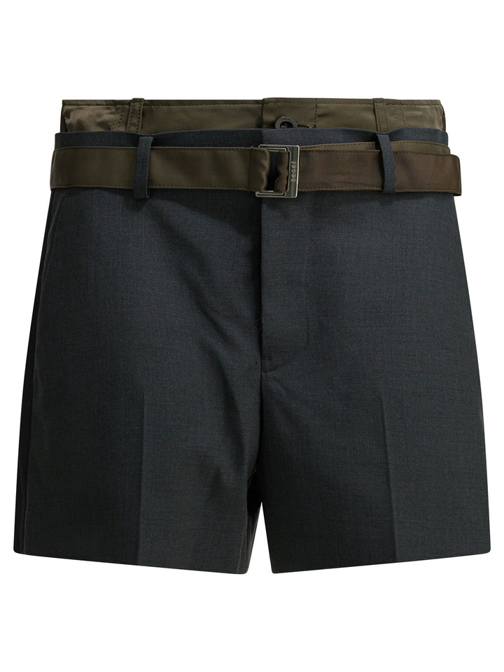 Sacai Sacai X Suiting Shorts - Grey | 2861ac09e69f352e3bafddb97078c3a04c181574