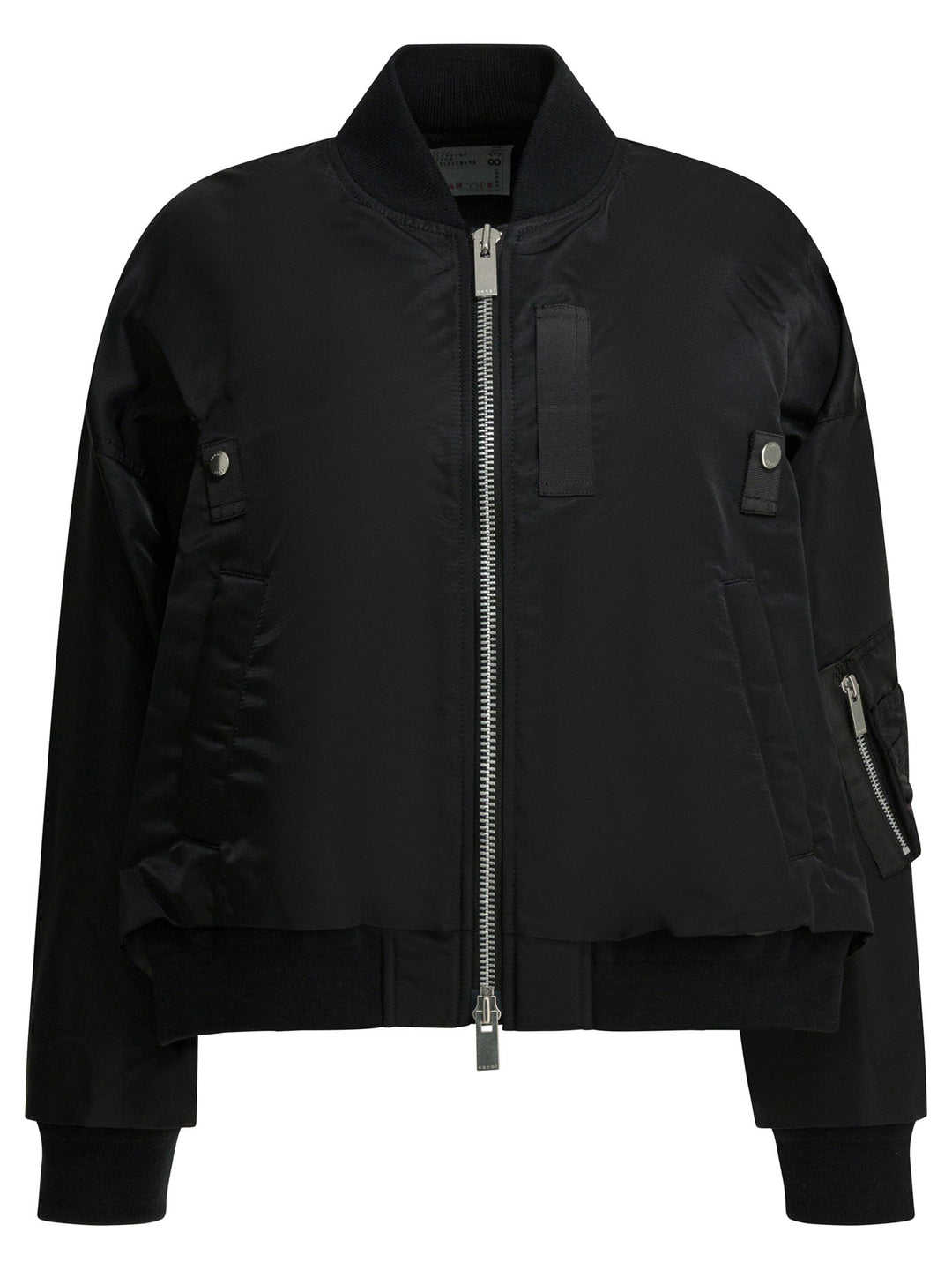 Sacai Nylon Zippered Bomber Jacket Jackets and Coats - Nero | b7b1bbe0cdd7ed5b3787093ef94a79d6fdf72d7d