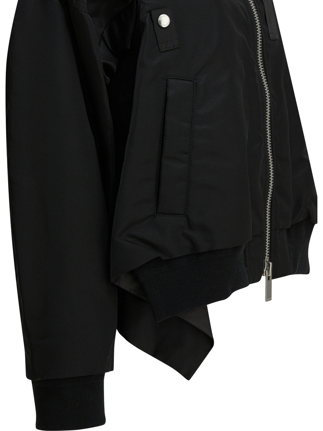 Sacai Nylon Zippered Bomber Jacket Jackets and Coats - Nero | 0253a7360fe6bde8663e371c168662eb07368341