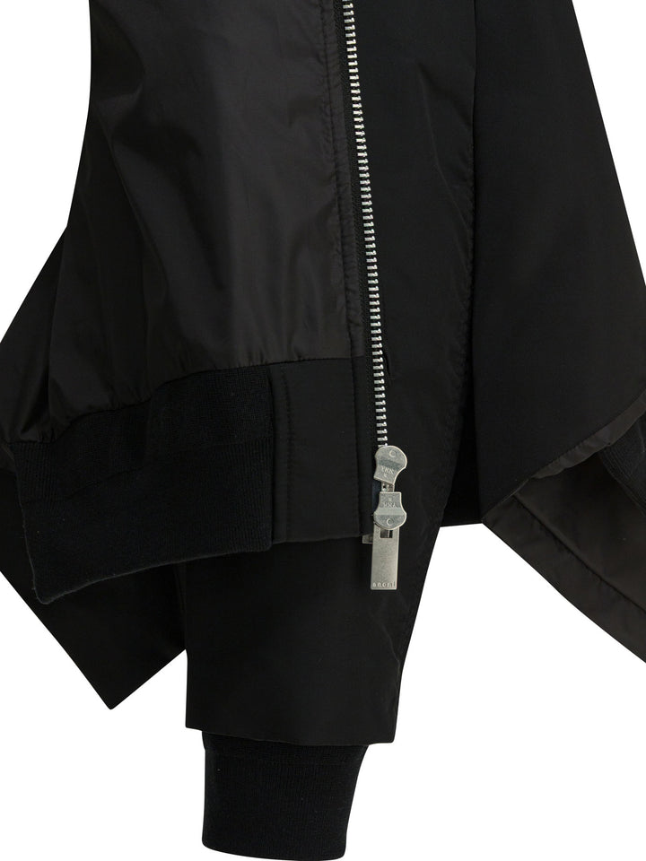 Sacai Nylon Zippered Bomber Jacket Jackets and Coats - Nero | c6b89d709e023a8c8dfc88d0b6be91ea815d4ad1