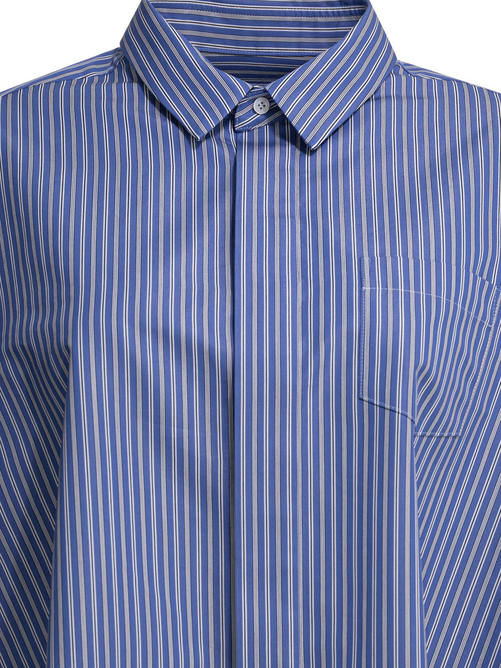 Sacai Casual Striped Shirt Shirts - Light blue | f630d4a51b5866f472c05b5247e9d0c989be5644
