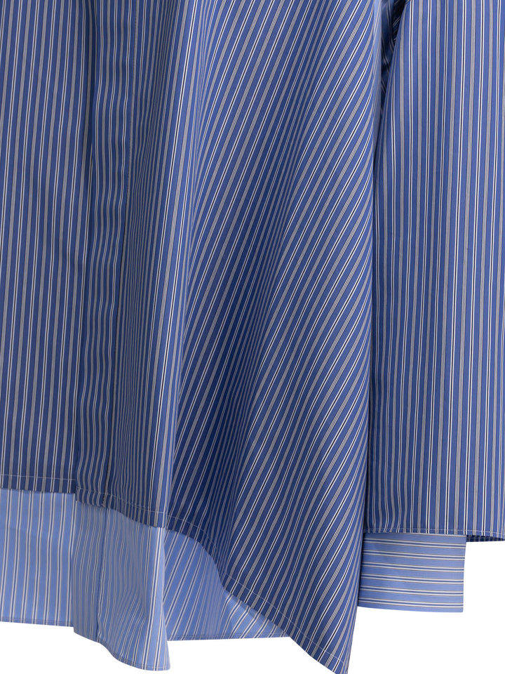 Sacai Casual Striped Shirt Shirts - Light blue | 9f76942435b4a18d46e84f5ac2dfabad58041368