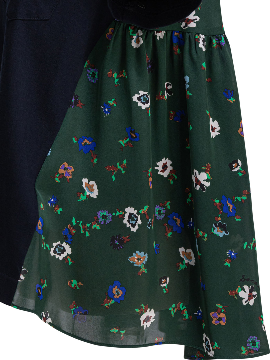 Sacai Floral Crewneck T-Shirt T-shirts - Blu | 47e8ee39fb1ffa629c9215e48ce477c5b071ee35