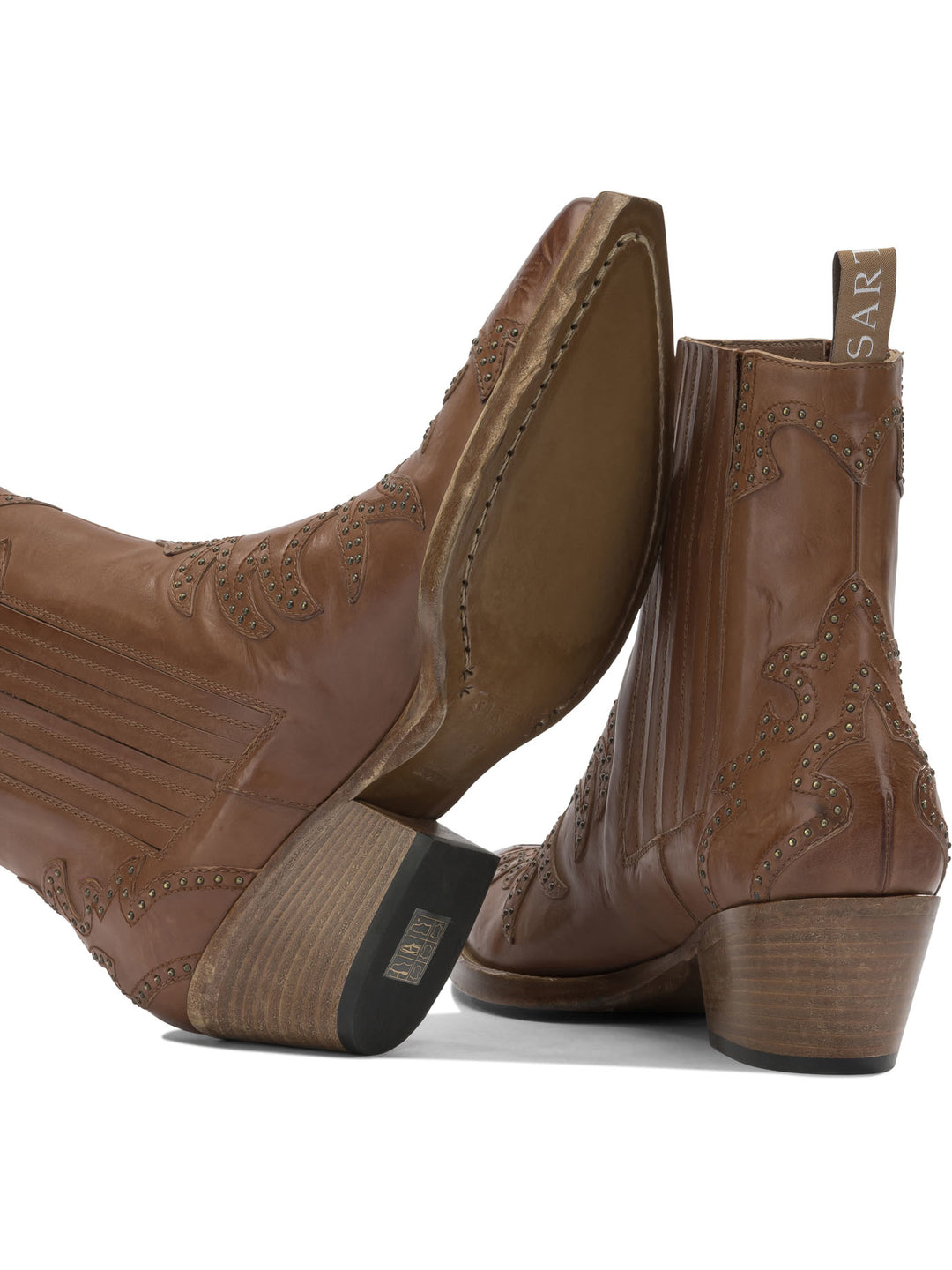 Sartore Leather Cowboy Boots Boots and Ankle Boots - Marrone | f6386026338f832a17d296a3f6bfcb89f5562b52
