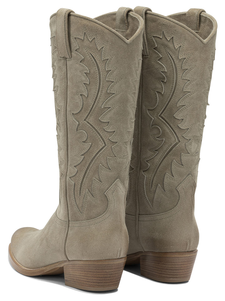 Sartore Leather Cowboy Boots Boots and Ankle Boots - Beige | 144e5ba37451b8de88aac3833b1e3e0092a86fc7