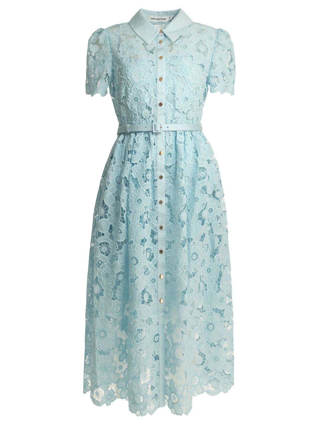 Self-Portrait Lace Midi Dress Abiti - Light blue | 9145ac51a90e453ceb9e3e8dbccd73e71e6fab1d