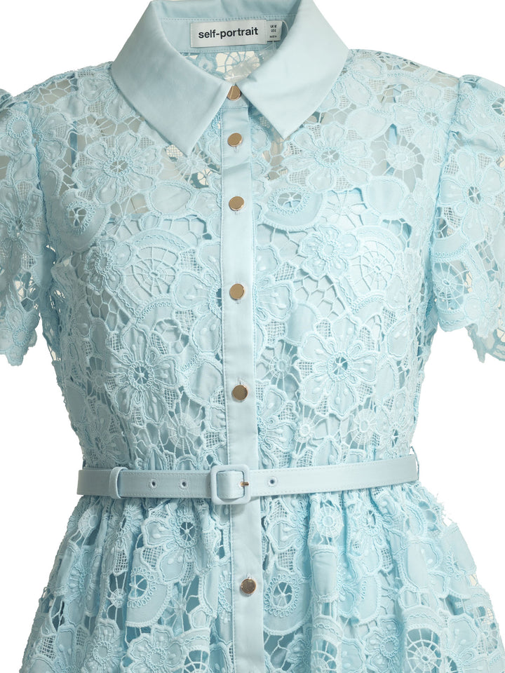 Self-Portrait Lace Midi Dress Abiti - Light blue | 9b3941357317c2bffa682222b7865c9ecbd0a27c