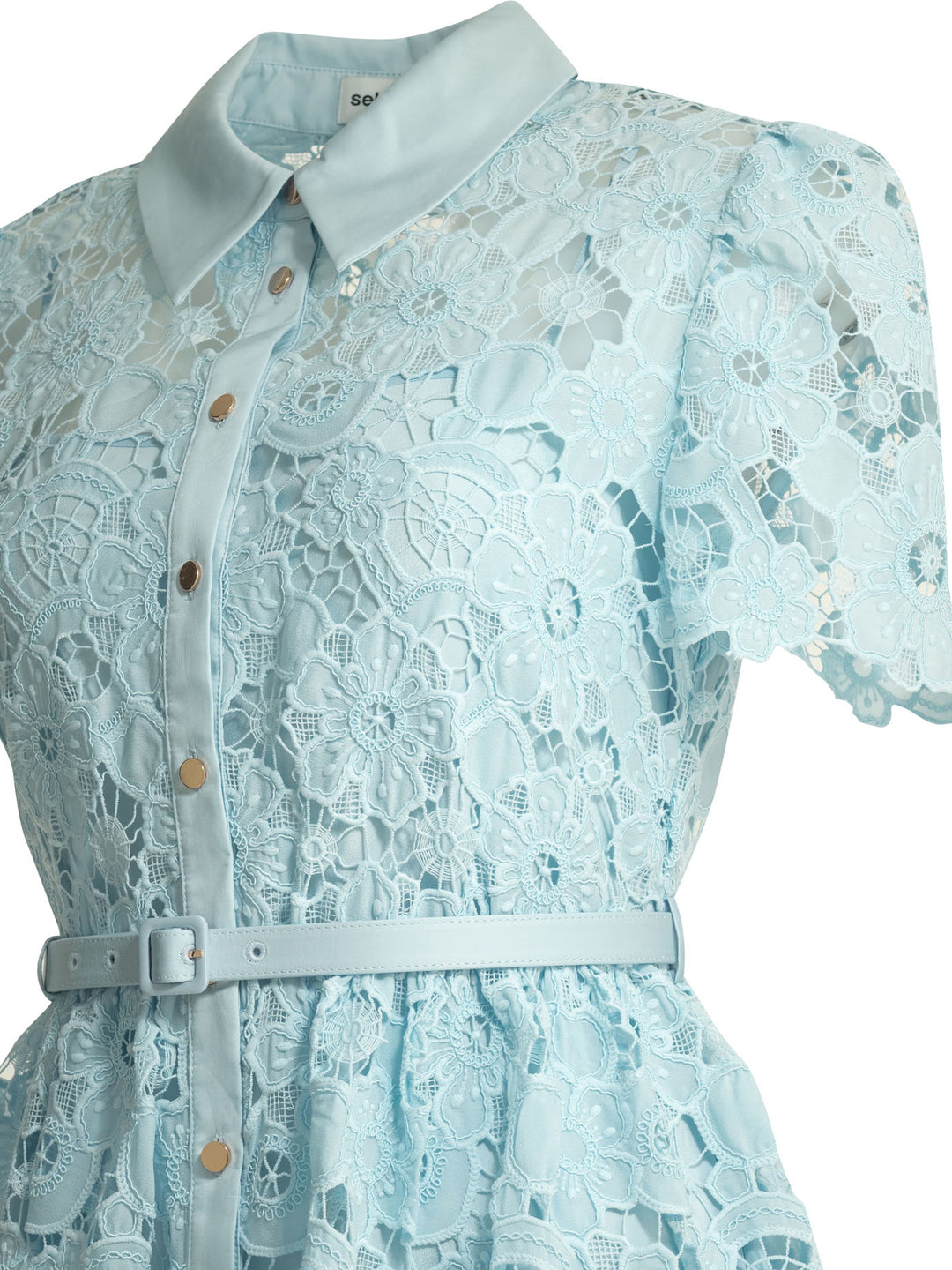 Self-Portrait Lace Midi Dress Abiti - Light blue | 94d18798f2258b3188f513efdb4f3e3a30c04e35