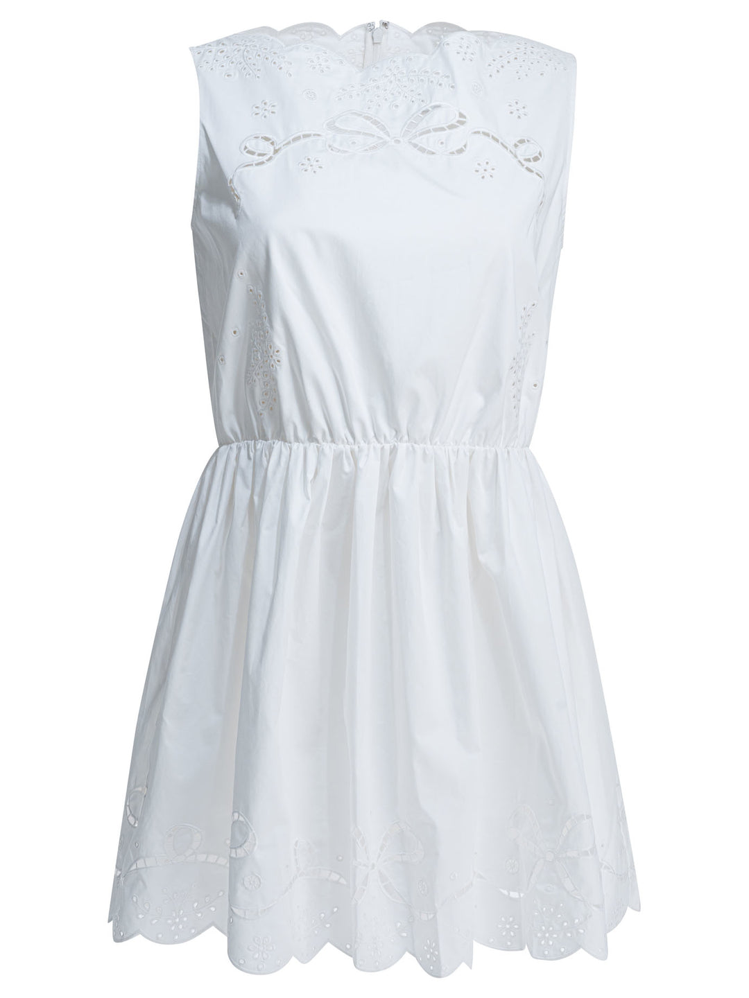 Self-Portrait Short Flared Dress Abiti - Bianco | dd6f397d34f202821b69a4816d6525b110569c2c