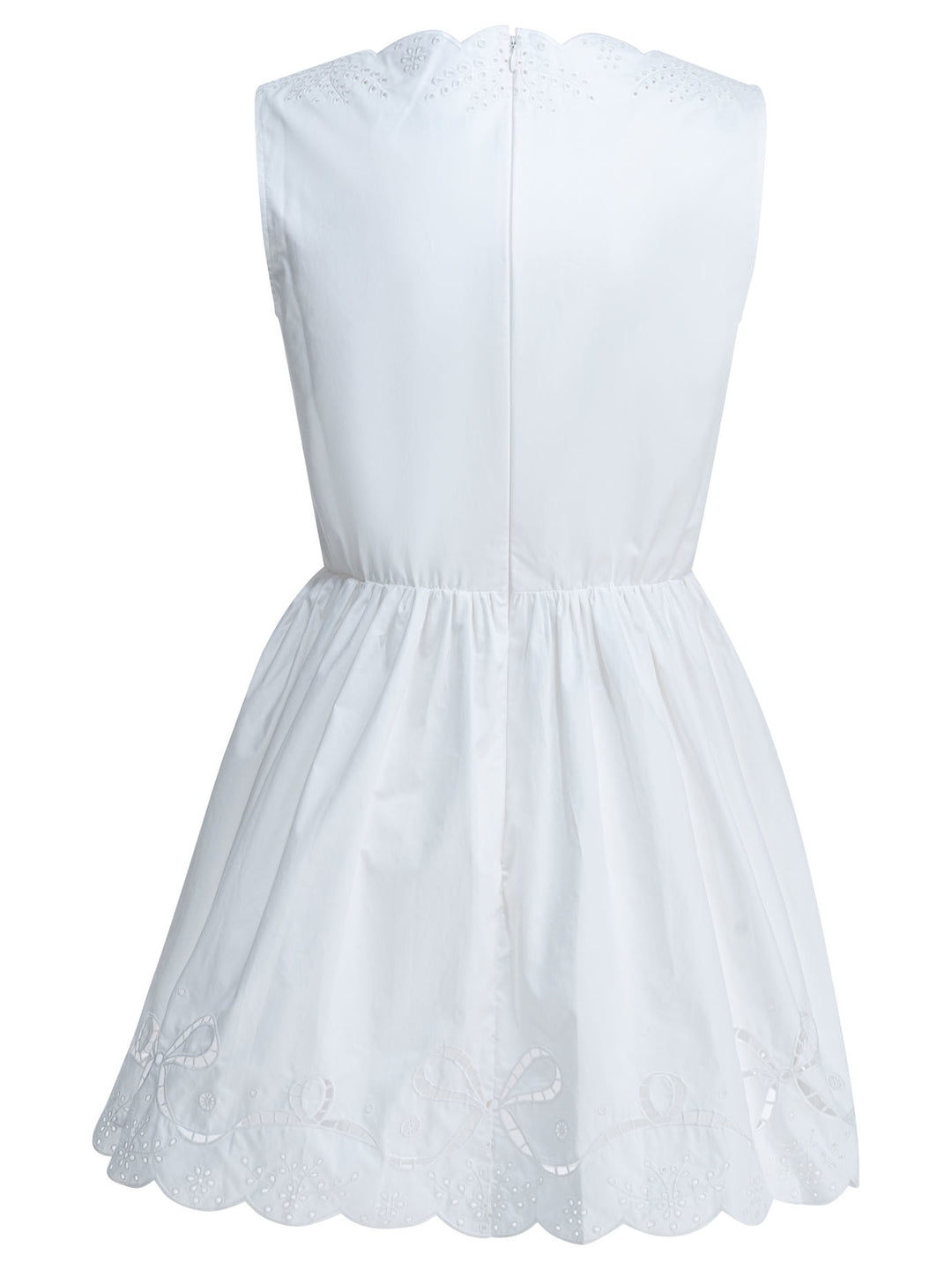 Self-Portrait Short Flared Dress Abiti - Bianco | 7d78d382c17e91a39b0b5deed15fa49d3bc1d97d