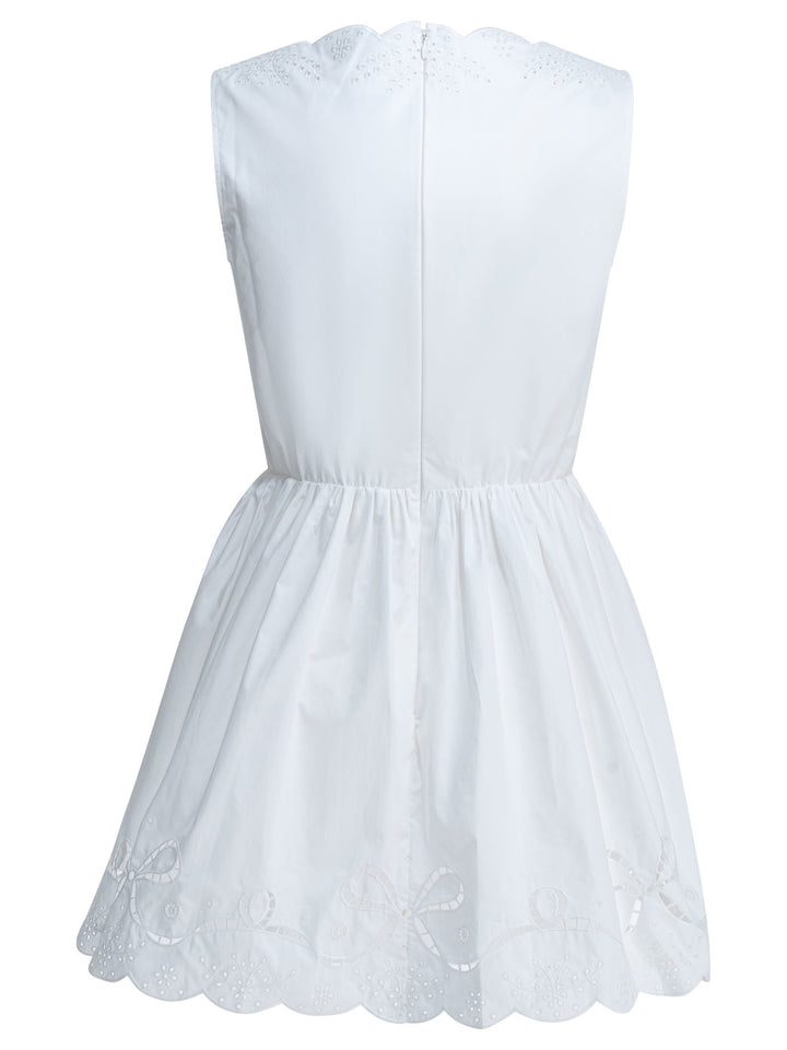 Self-Portrait Short Flared Dress Abiti - Bianco | 7d78d382c17e91a39b0b5deed15fa49d3bc1d97d