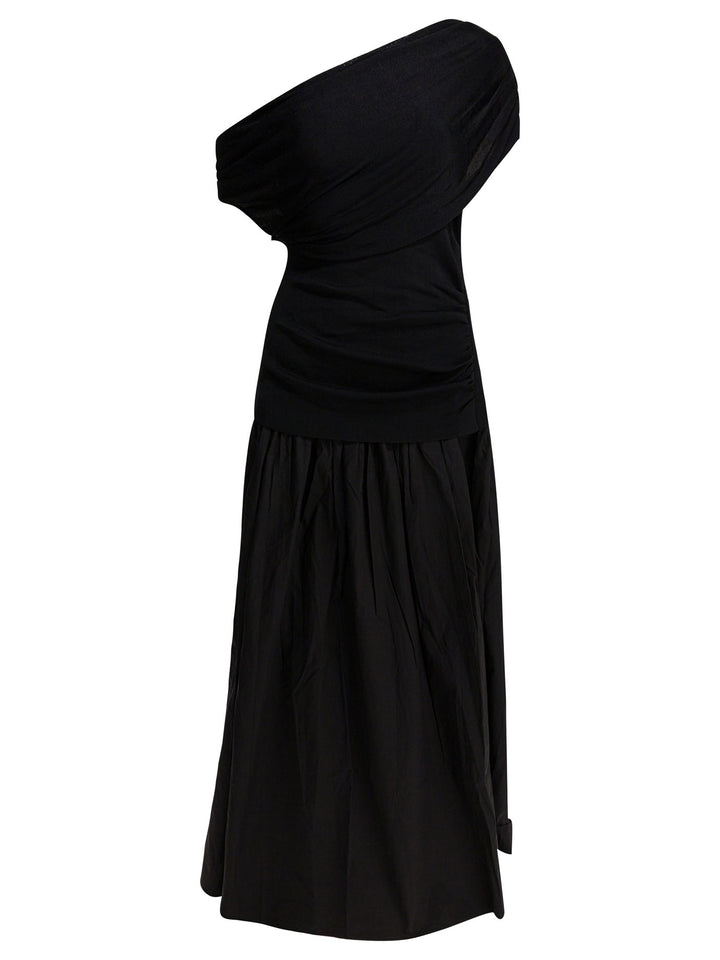 Self-Portrait Draped Midi Dress Abiti - Nero | 29201022f5bfff1c452ced1b2ff8c0def8de2db8