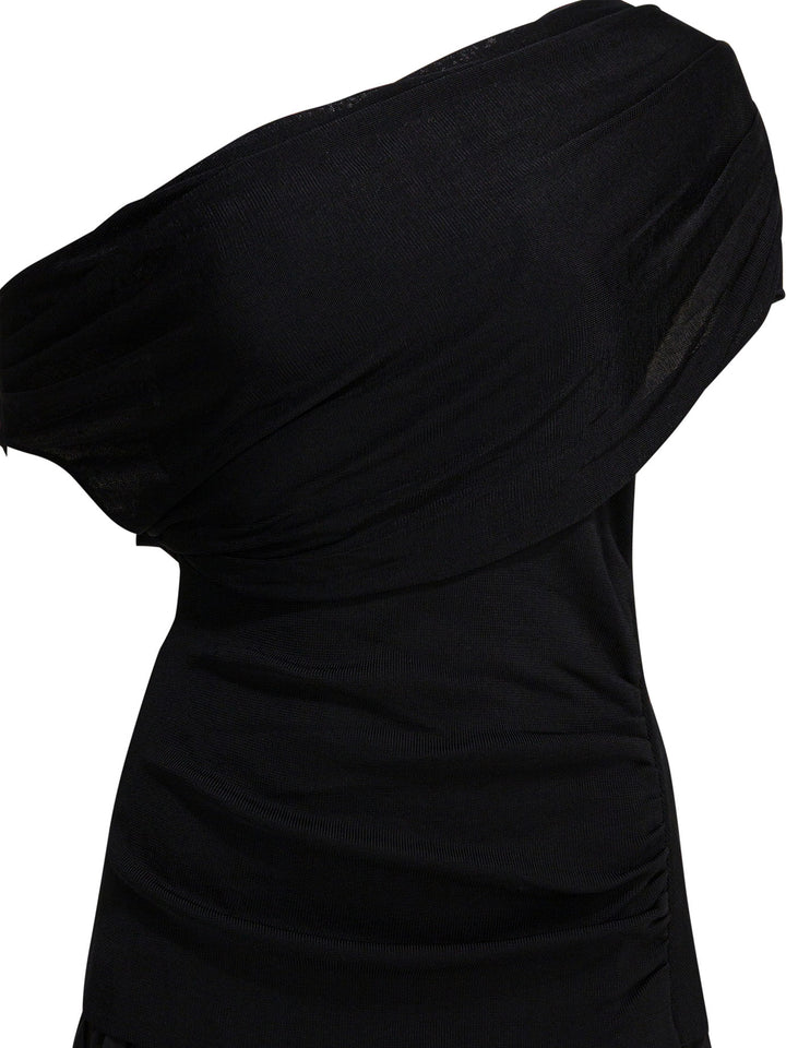 Self-Portrait Draped Midi Dress Abiti - Nero | 37ab51545aca77897a60dd0d97d41a5c518b7b20
