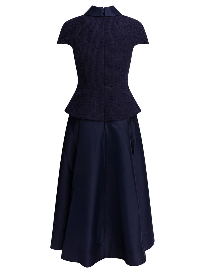 Self-Portrait Taffeta Boucle Midi Dress Abiti - Blu | c2658555af43f095f2bf36f149b0dbf2407bd581