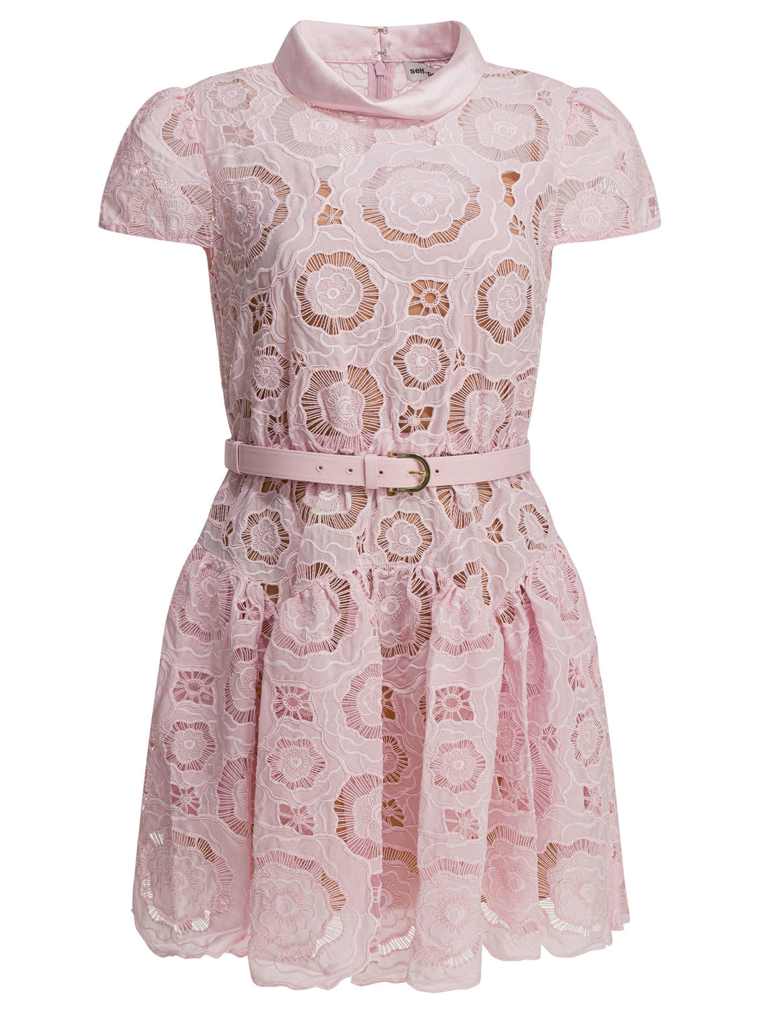 Self-Portrait Floral Lace Flared Dress Abiti - Rosa | 14447118c58110bc364828929a4ae481f39c2ec1