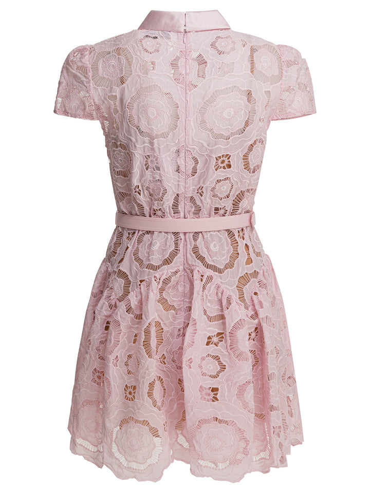 Self-Portrait Floral Lace Flared Dress Abiti - Rosa | 379e9fe9eaf4216eea274c7b238136b3dc162433