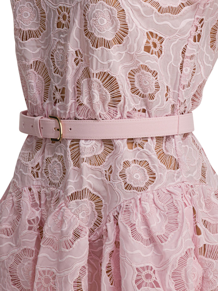Self-Portrait Floral Lace Flared Dress Abiti - Rosa | 60852a724eadc6f7fc828c306234197ba39c7967