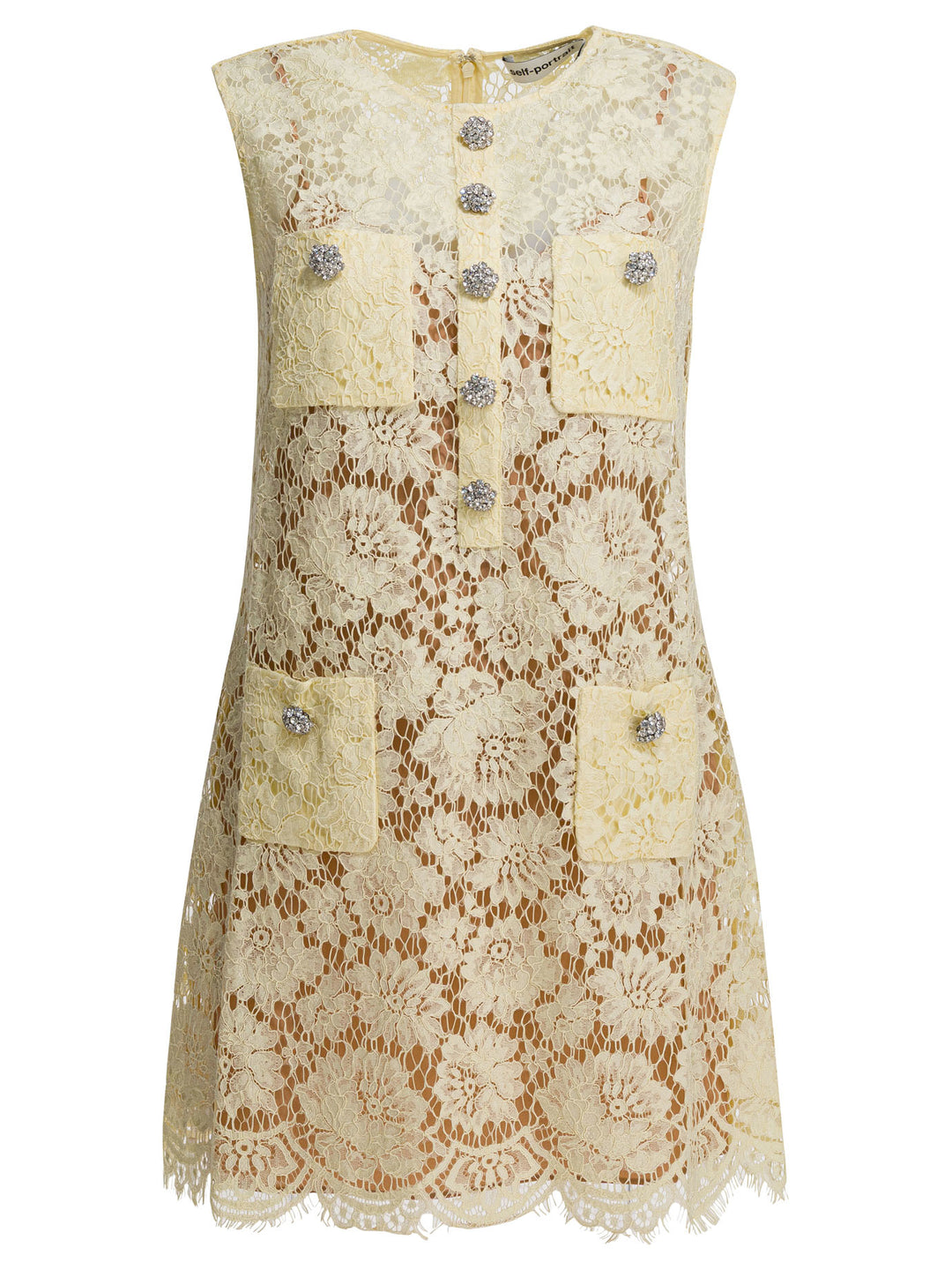 Self-Portrait Lace Sheath Dress Abiti - Giallo | 583f75e27655ef267e61cba351df4fbd46aa8ab4