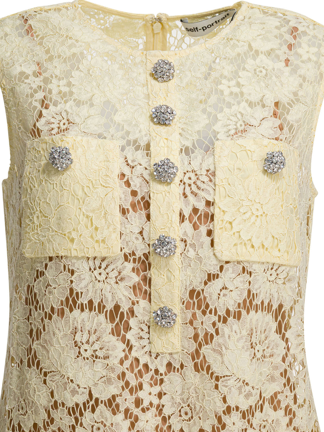 Self-Portrait Lace Sheath Dress Abiti - Giallo | c7f57803b633a5681b52a6af3bd6010525a2c60d