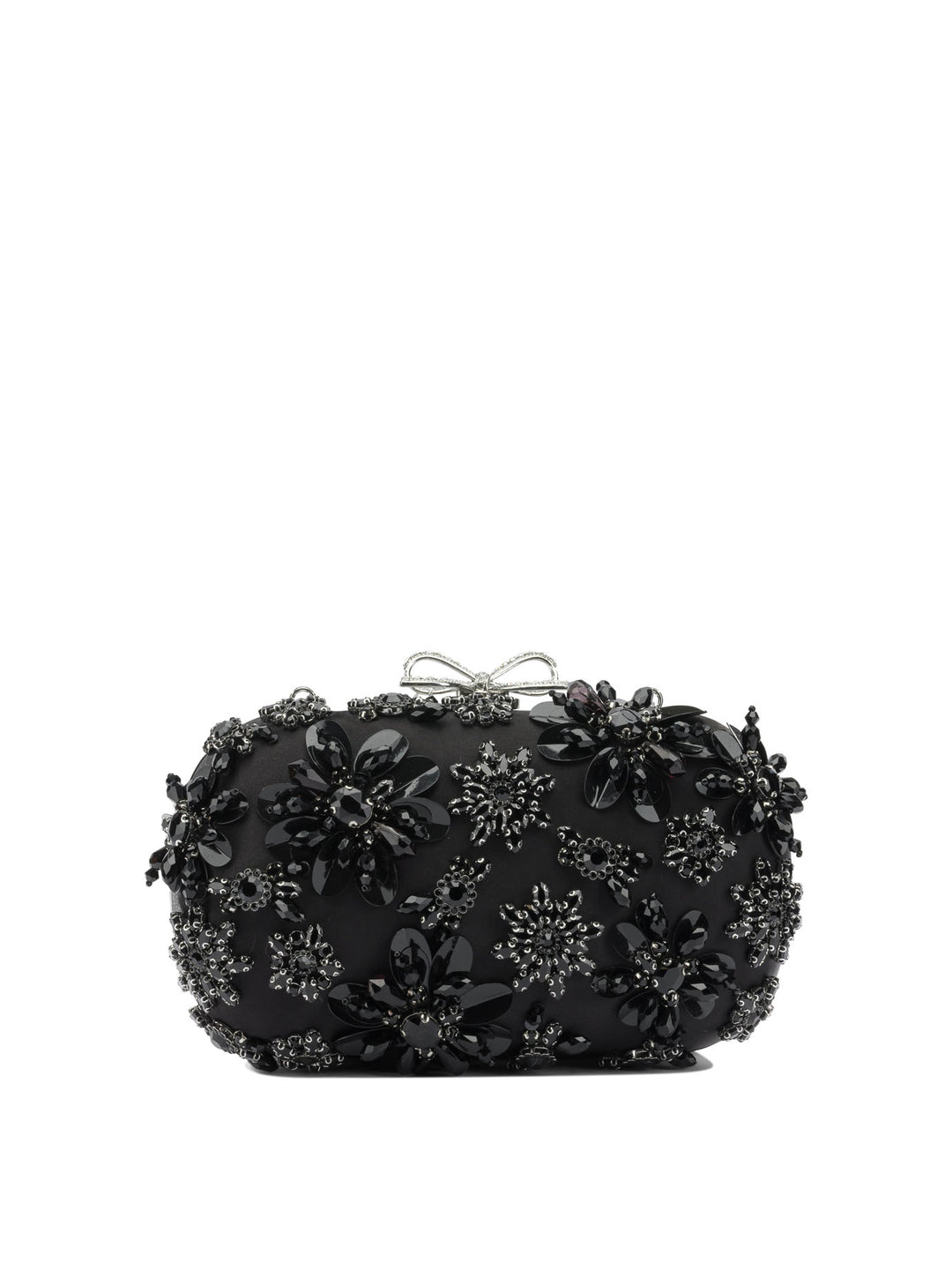 Self-Portrait Satin Clutch Bag With Crystals Clutches - Nero | 2e55d098e0870c62125402ac041163ece39044c8