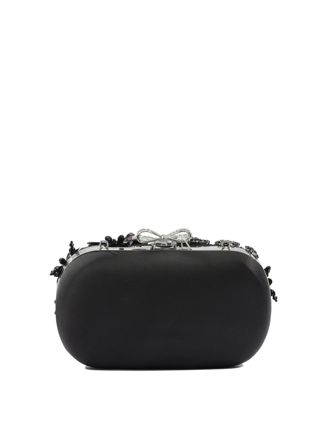Self-Portrait Satin Clutch Bag With Crystals Clutches - Nero | dd6782bcf24b75a1938836d4f1c76f02e30310a6