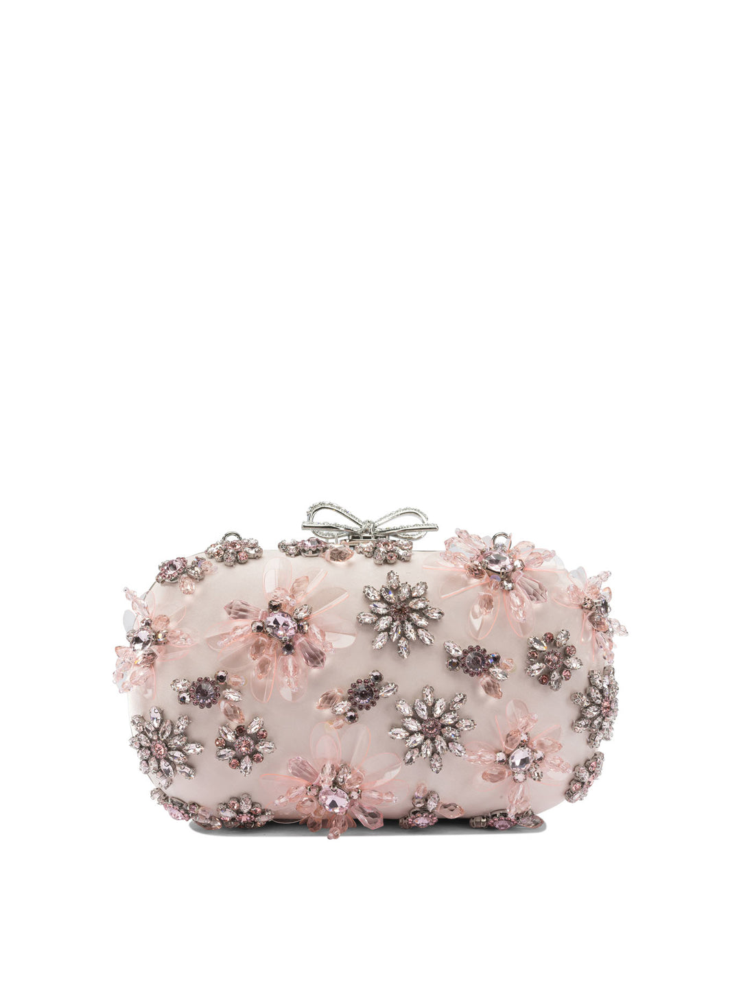 Self-Portrait Satin Floral Clutch Bag Clutches - Rosa | 0b96e29104f91288530b3182cba61b72fc82b2c1