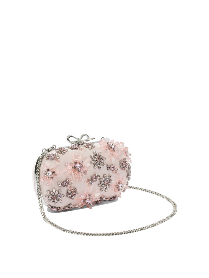 Self-Portrait Satin Floral Clutch Bag Clutches - Rosa | 434ffa4c556ba974a80be53eecd6245099aa9bd9