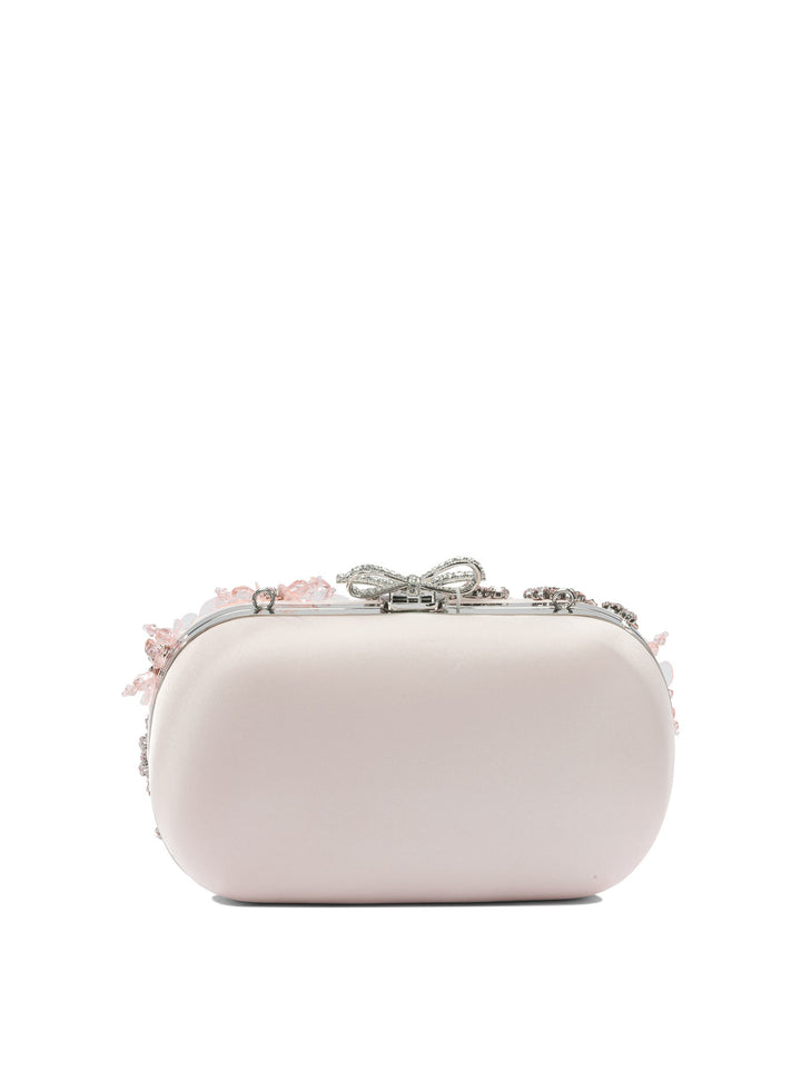 Self-Portrait Satin Floral Clutch Bag Clutches - Rosa | db0b82a2ce46b21d4bae587a2d8596ec5116e499