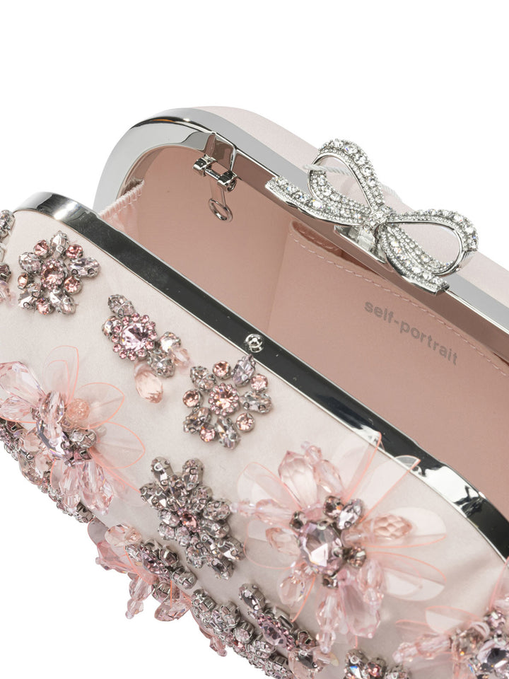 Self-Portrait Satin Floral Clutch Bag Clutches - Rosa | 0fea408c62408329fc24158ebdc12f272160b814