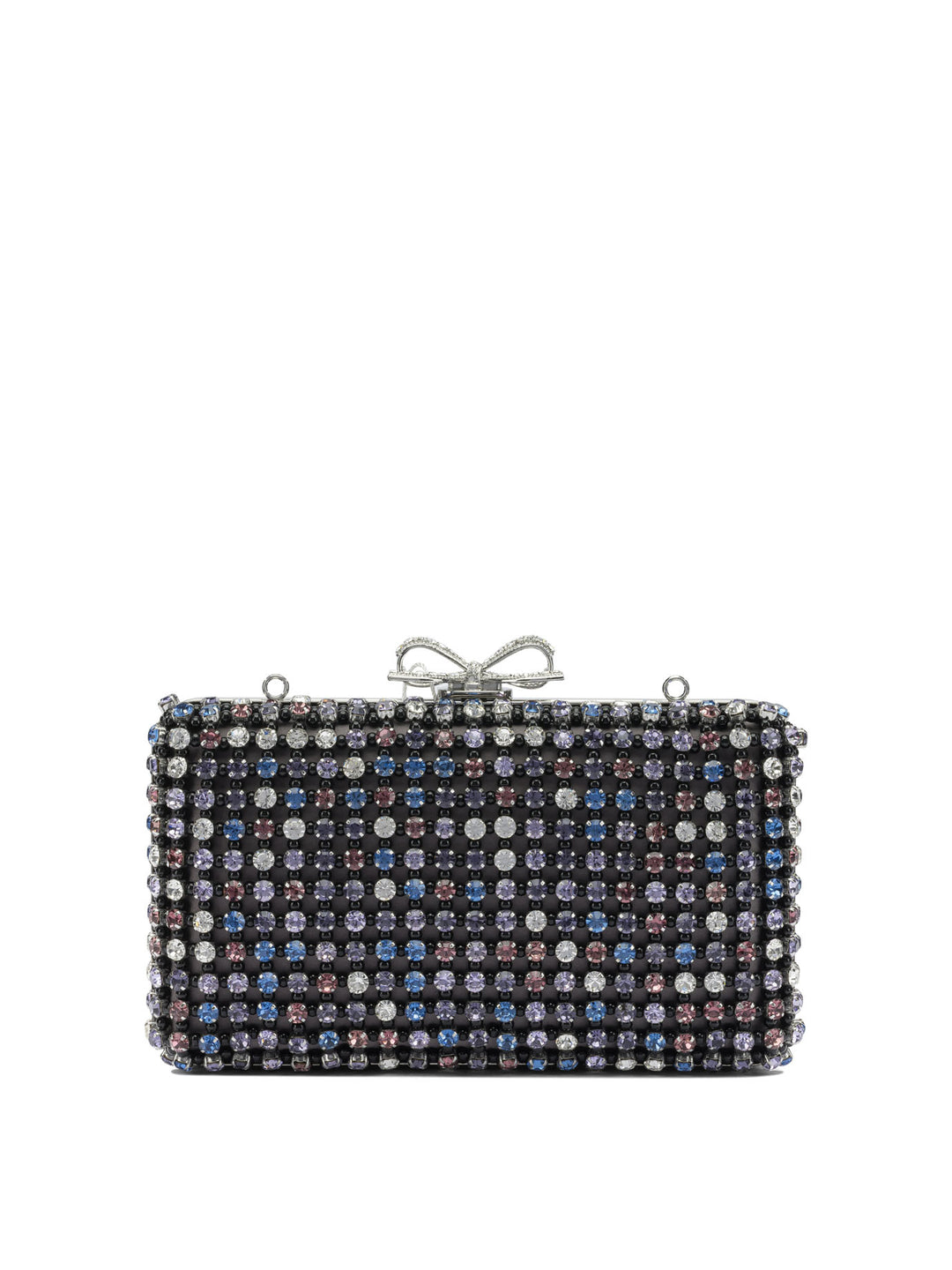 Self-Portrait Multi-Crystal Knit Clutch Bag Clutches - Nero | 280c57a44f82abf94ef902077aeaf8148fb9cd09