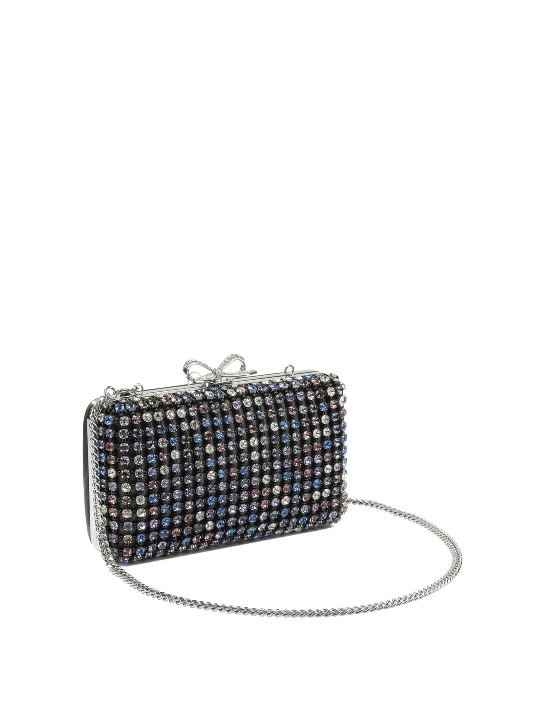 Self-Portrait Multi-Crystal Knit Clutch Bag Clutches - Nero | fd9a75b5ab3280313540dd5d7464b2e55b03391d