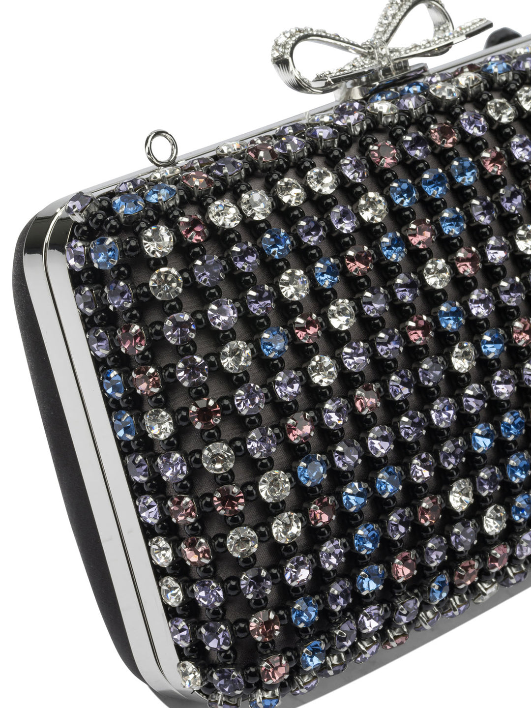 Self-Portrait Multi-Crystal Knit Clutch Bag Clutches - Nero | 6efb3475c6e92d6eecd05adb0f423b12e5f8f93b