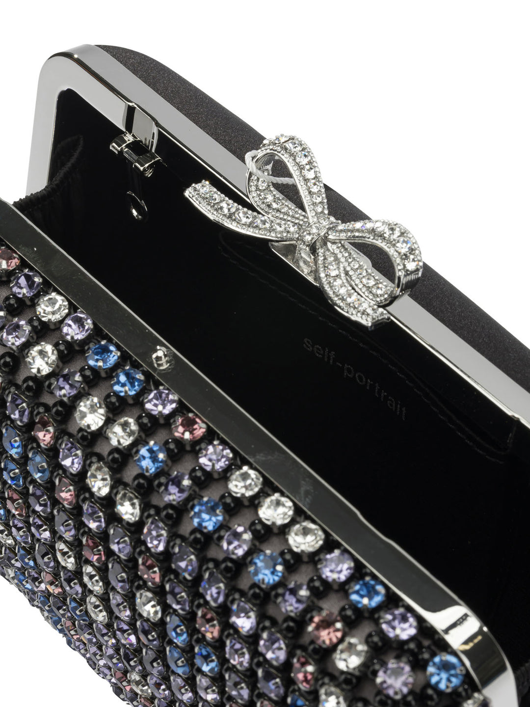 Self-Portrait Multi-Crystal Knit Clutch Bag Clutches - Nero | d6bd3d93568627df2c7c9f4c3b5f0e9255cb71d8