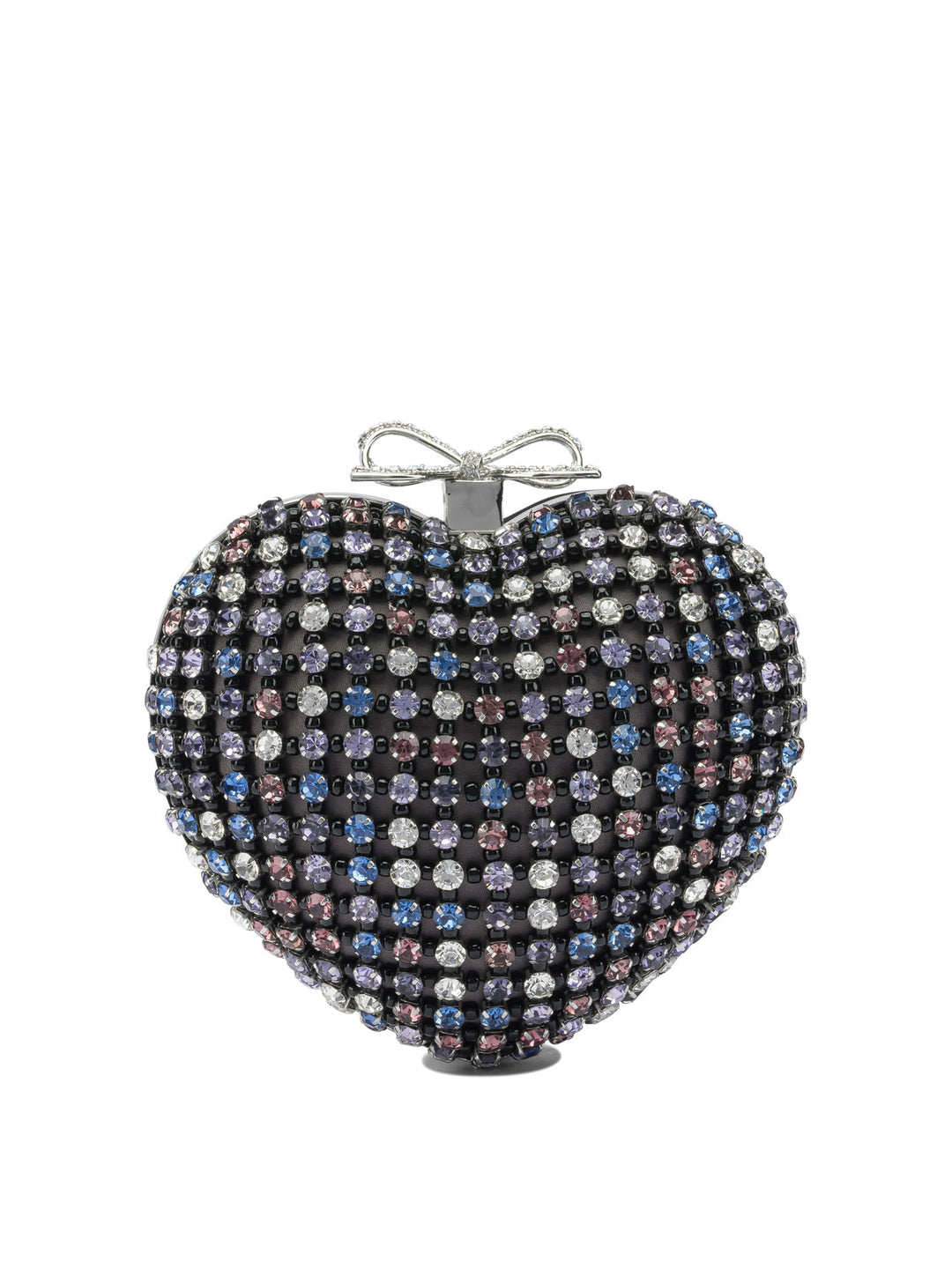 Self-Portrait Heart Clutch With Crystals Clutches - Nero | 391b9e3defa6114b422e85c827140124516b74e3