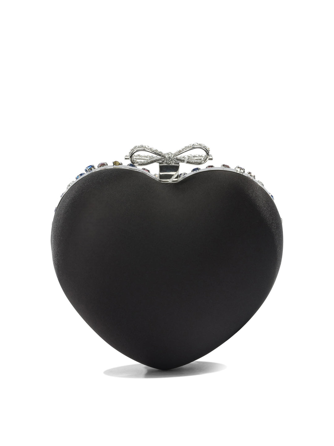 Self-Portrait Heart Clutch With Crystals Clutches - Nero | cde0e706e1a408f51d96b16e9bb8b744899442ca