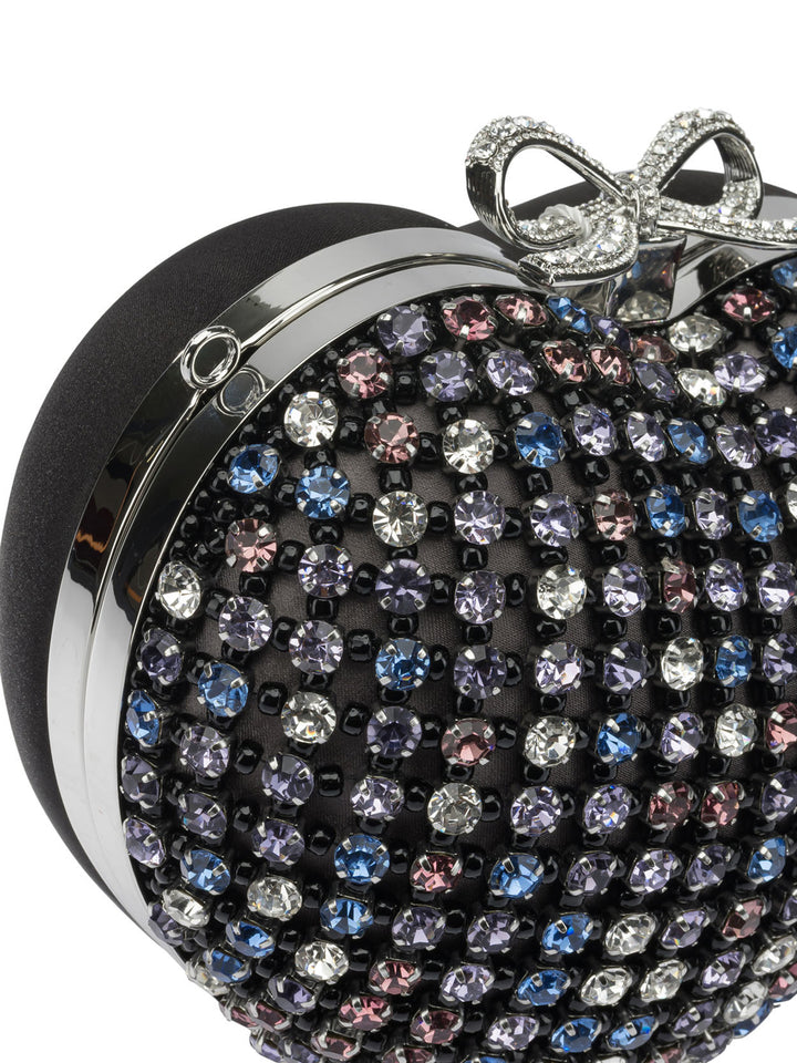 Self-Portrait Heart Clutch With Crystals Clutches - Nero | 82b90d7fbb9ae54ad583336051e6a492fd487053