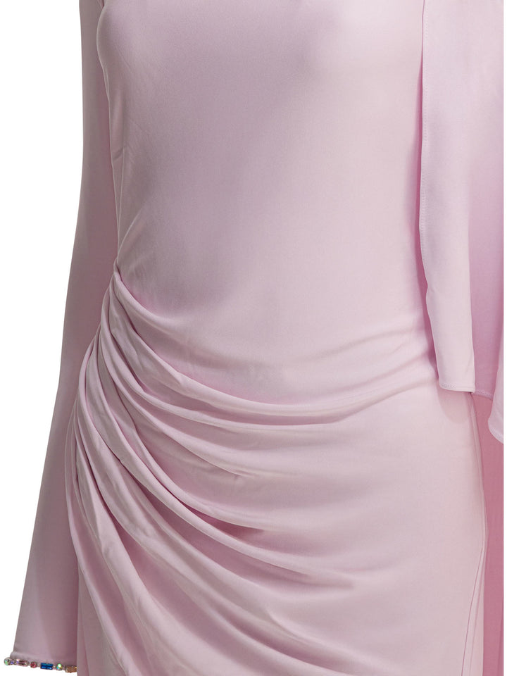 Self-Portrait Long Draped Jersey Dress Abiti - Rosa | 0ac4f2a5ee9837a7169aaaa7c69cd8899341eb87