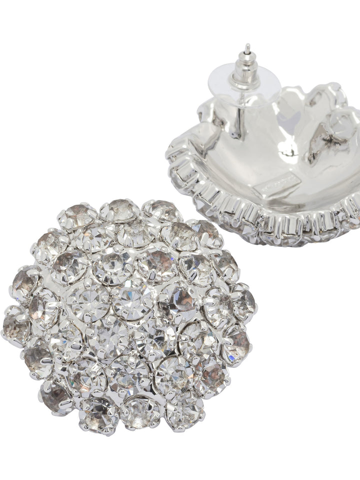 Self-Portrait Earrings With Crystals Jewels - Silver | 7a0c8dfcaecbff7aa0b68543ff57dc9b2339f2a1