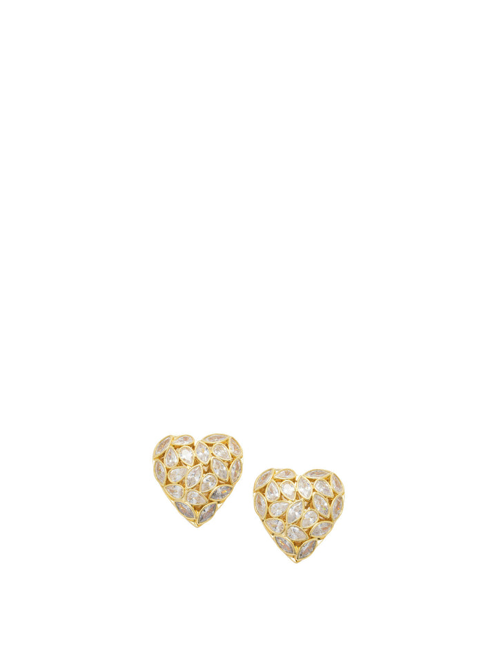 Self-Portrait Decorated Heart Earrings Jewels - Oro | 31c1ee066d69969accbdcf276496c4d64c0a19a8