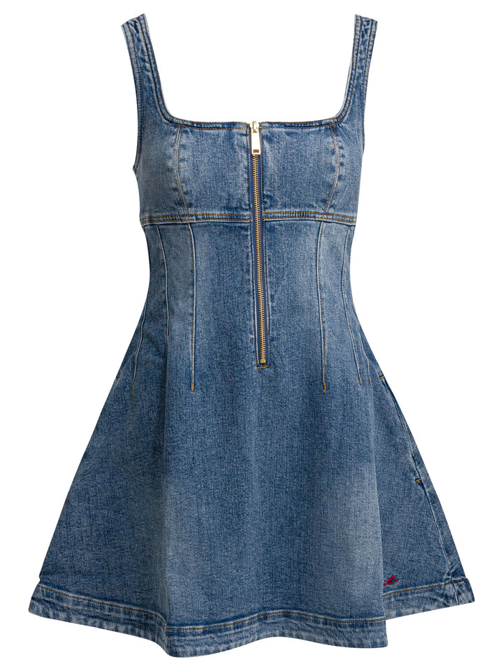 Self-Portrait Denim Flared Dress Abiti - Blu | ef445ef7c64a7298482c3d963f40543928974676