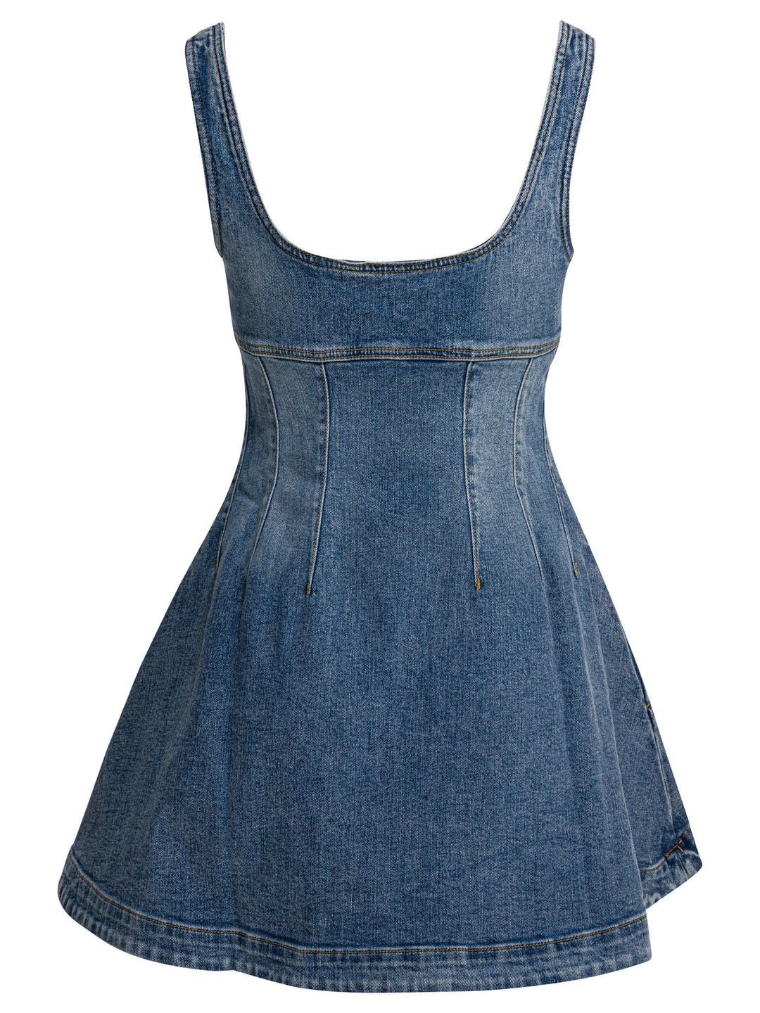 Self-Portrait Denim Flared Dress Abiti - Blu | 238572a0b8778434f2f2b5c883d876891ec6577b