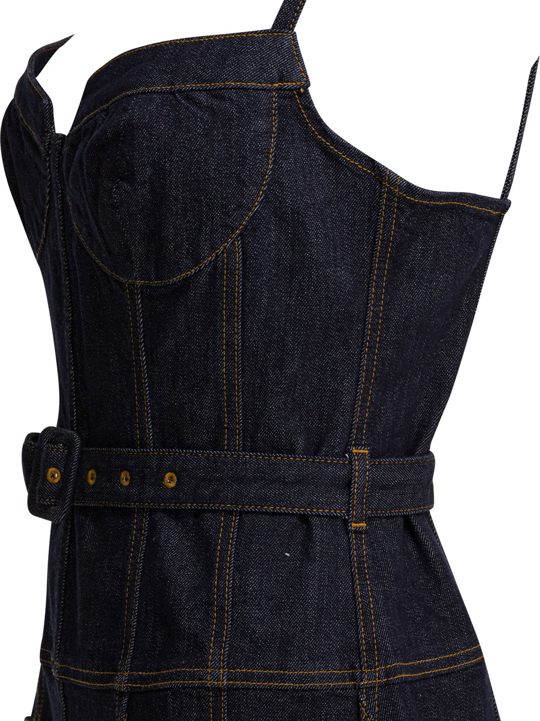 Self-Portrait Denim Flared Midi Dress Abiti - Blu | 7a65fea0550119c5de17ae3cbf93d3355d1c3e66