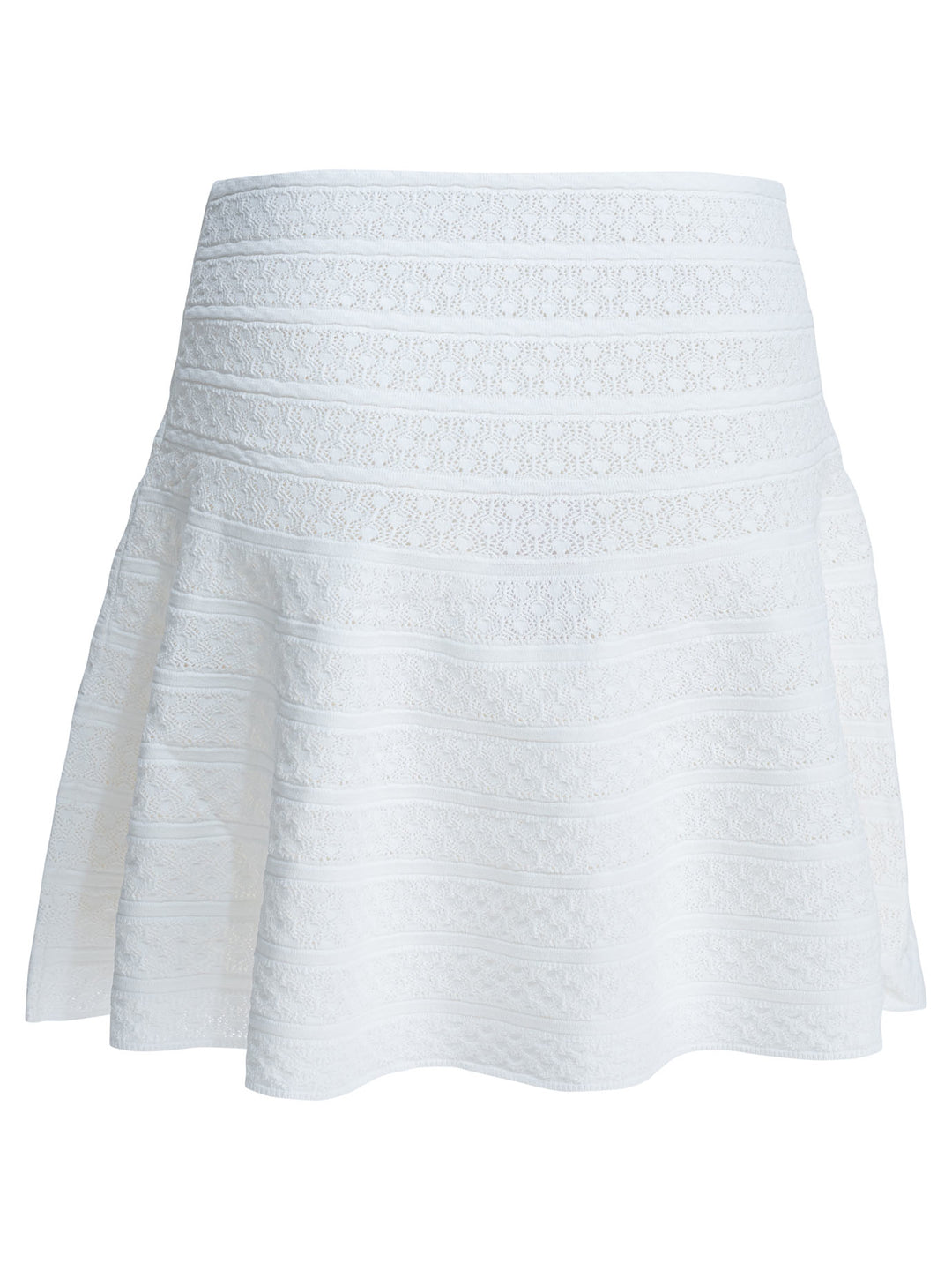 Self-Portrait Textured Knit Miniskirt Gonne - Bianco | 3cd0ef3487a2462c4063ded2b451ad29a7bfc4cd
