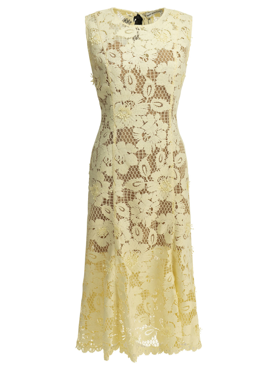 Self-Portrait Flared Midi Dress Abiti - Giallo | 5cb19ed158d58900afecc0b699b44a880cd2c82b